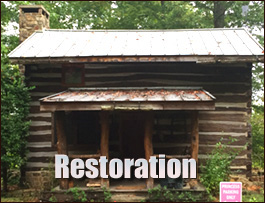 Historic Log Cabin Restoration  Middlesex, North Carolina
