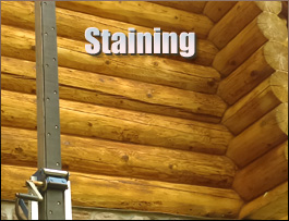  Middlesex, North Carolina Log Home Staining